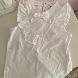 Girls bow detail tank